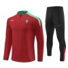 Portugal Sweat d'Entraînement Quarter-Zip 2024-25 Rouge Pour Enfant